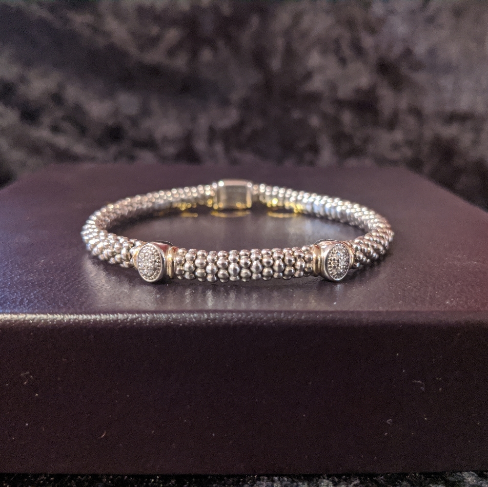 LAGOS 2 Station Twilight Diamond Bracelet Size Med